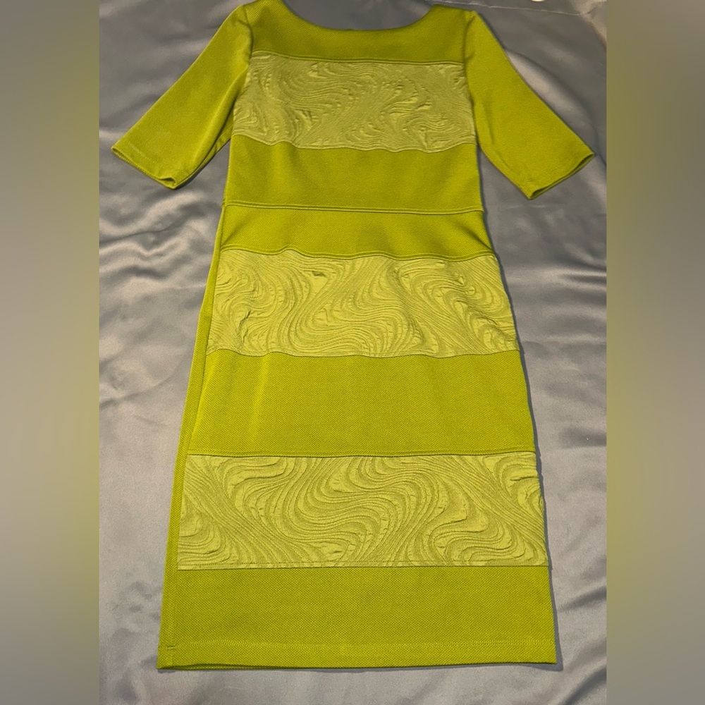 Julian Taylor Lime Green Midi Dress